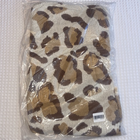 NEW! Cream Tan Brown Leopard Open Cardigan Sweater S L 1X 2X - Picture 11 of 12